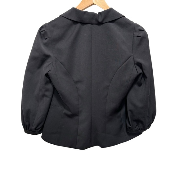 Rebecca Taylor Blue Cropped Wool Blazer Jacket Size 8 - Picture 2 of 9